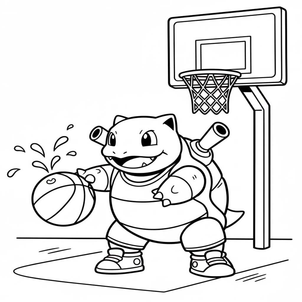 Nakreslete Blastoise tisknutelné omalovánka