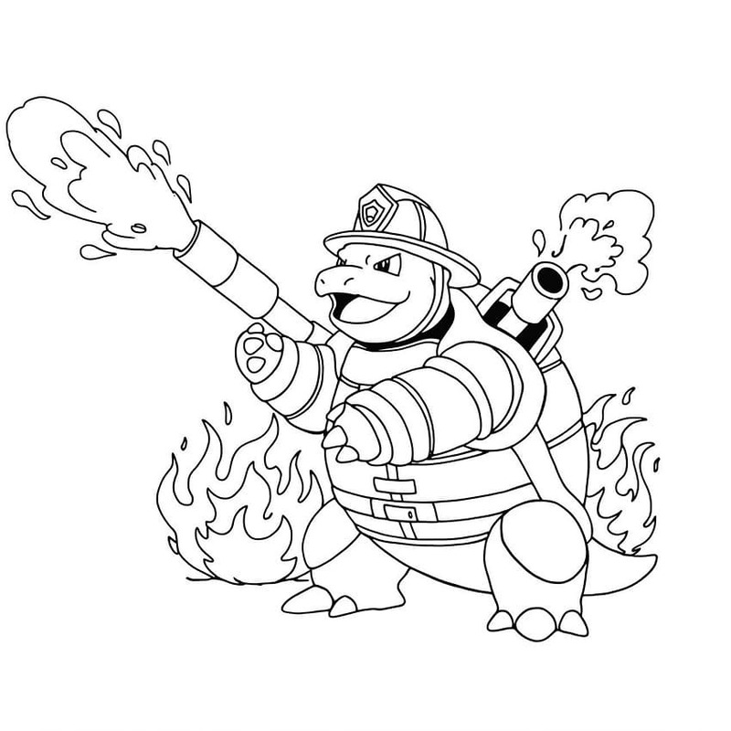 Nakreslete Blastoise základní omalovánka