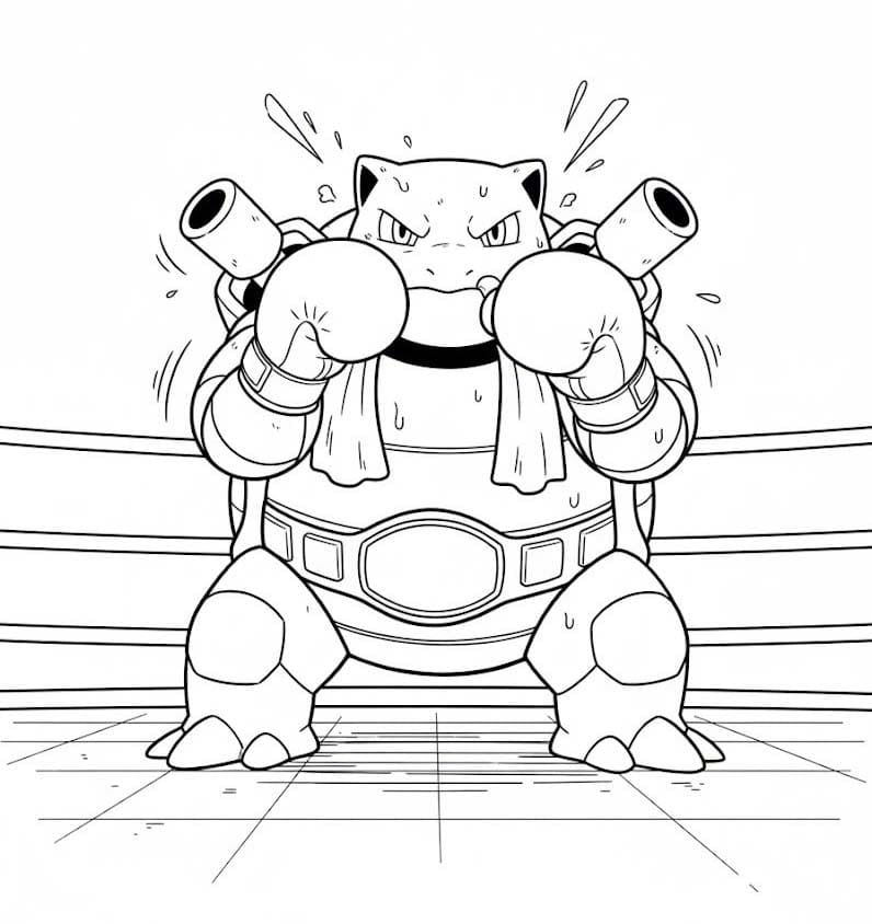 Nakreslete Blastoise zdarma pro děti omalovánka