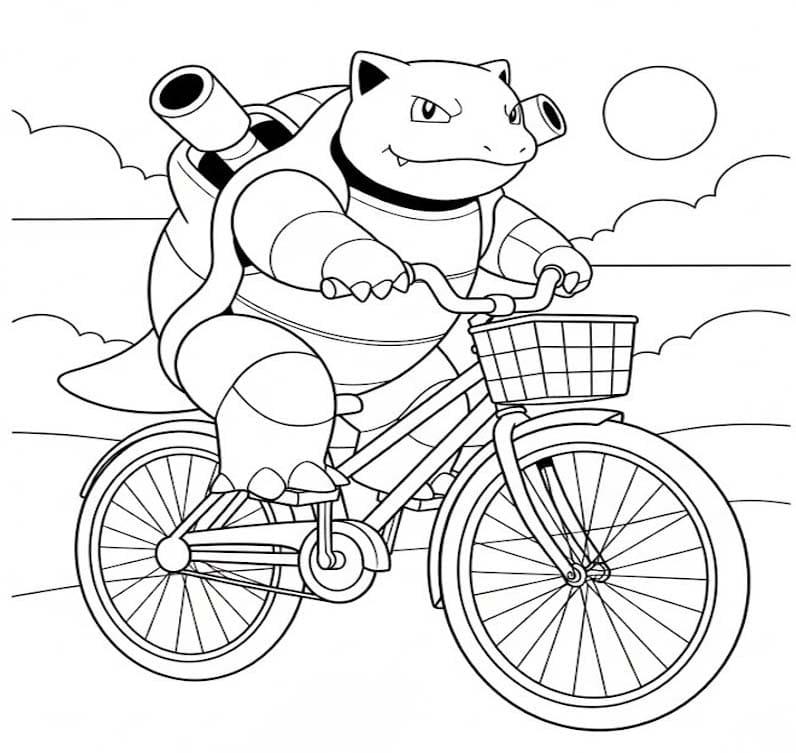 Nakreslete Blastoise zdarma prostý tisknutelné omalovánka
