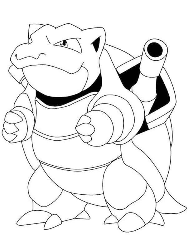 Nakreslete Blastoise zdarma prostý omalovánka