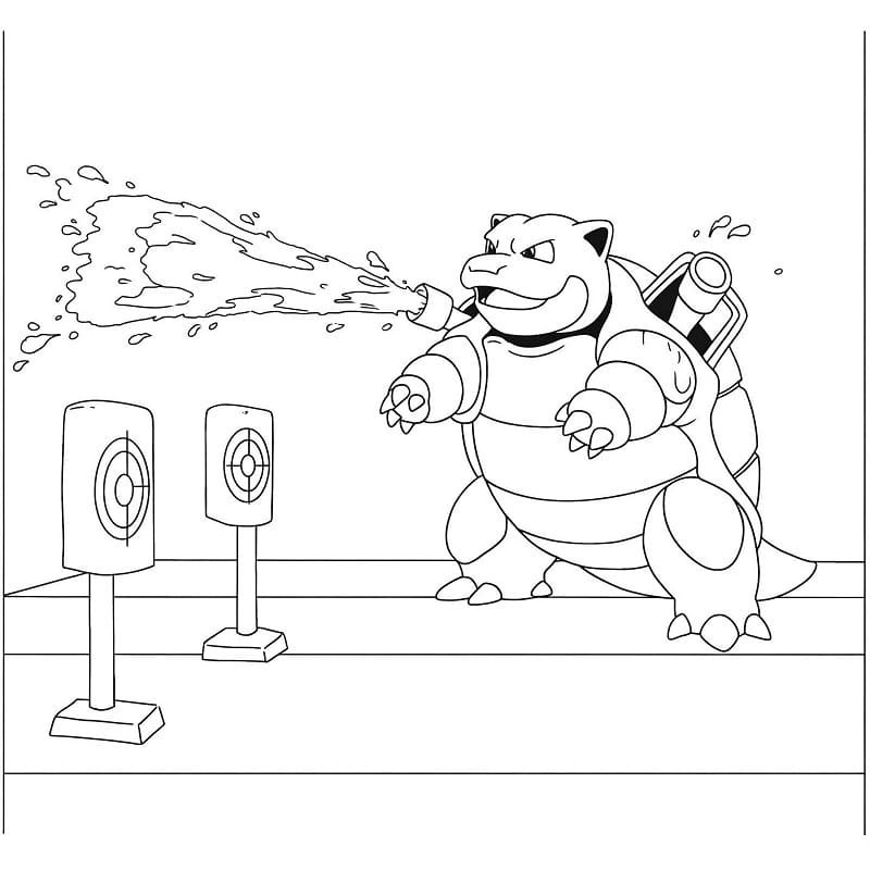 Nakreslete Blastoise zdarma základní tisknutelné omalovánka