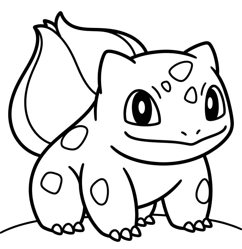 Nakreslete Bulbasaur tisknutelné pro děti omalovánka