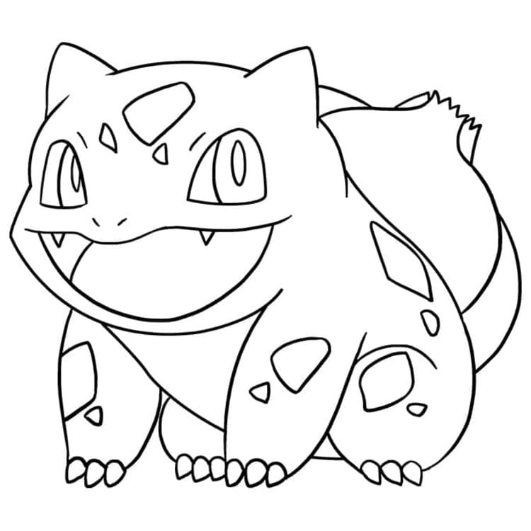 Nakreslete Bulbasaur základní tisknutelné omalovánka