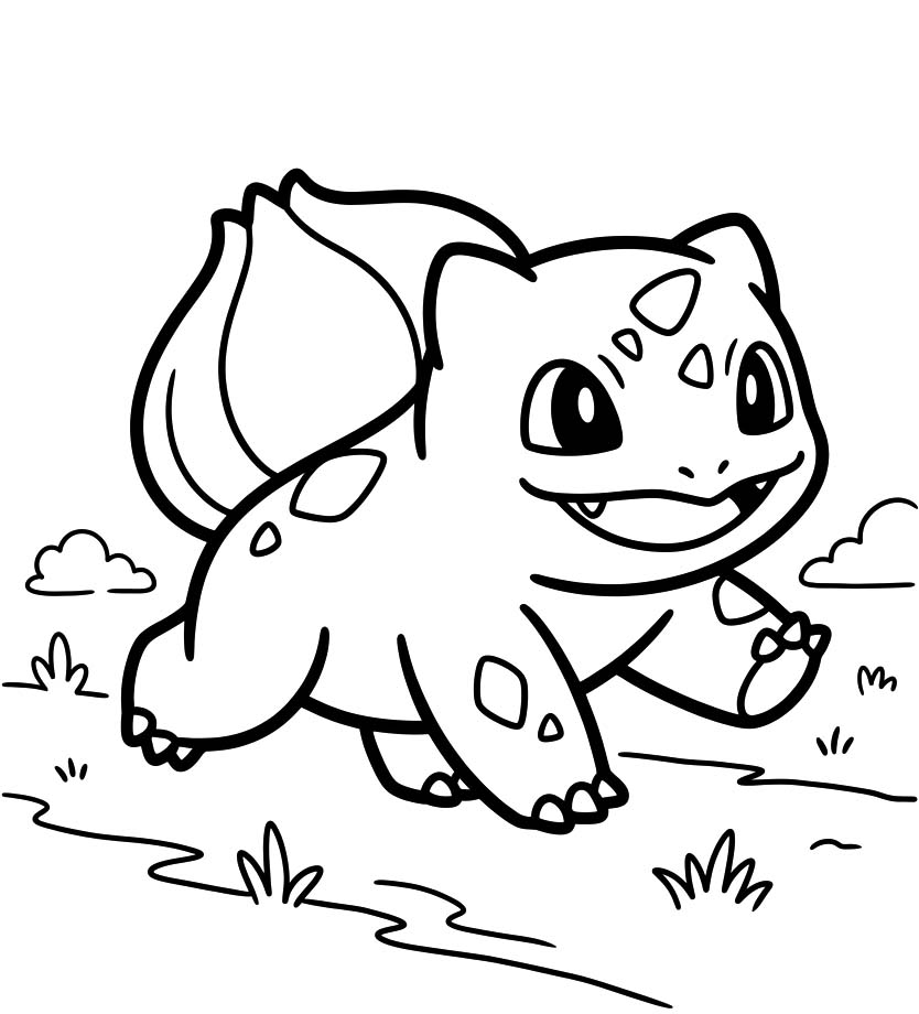 Nakreslete Bulbasaur základní omalovánka