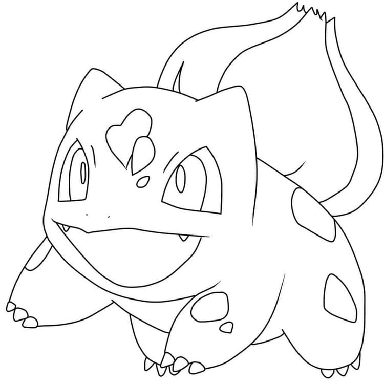 Nakreslete Bulbasaur zdarma pro děti omalovánka