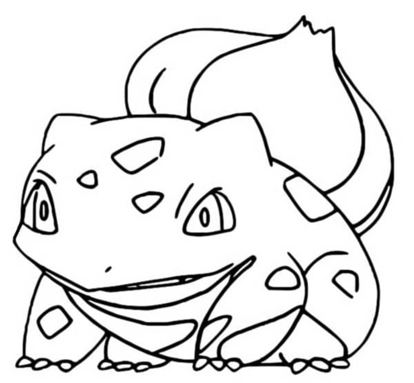 Nakreslete Bulbasaur zdarma prostý tisknutelné omalovánka