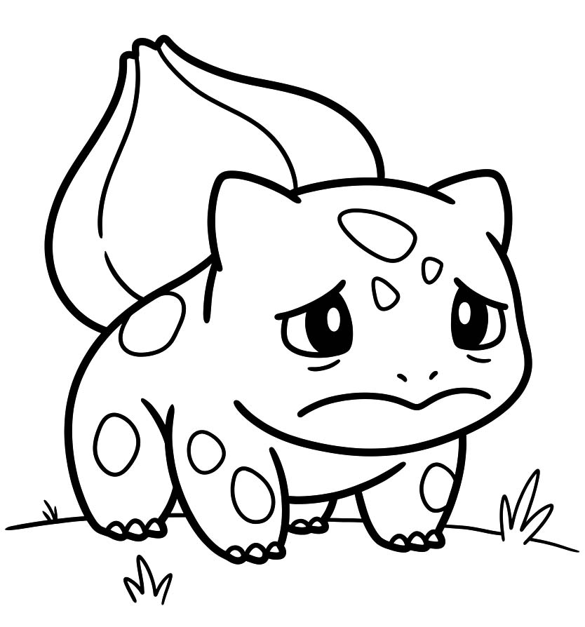 Nakreslete Bulbasaur zdarma prostý omalovánka