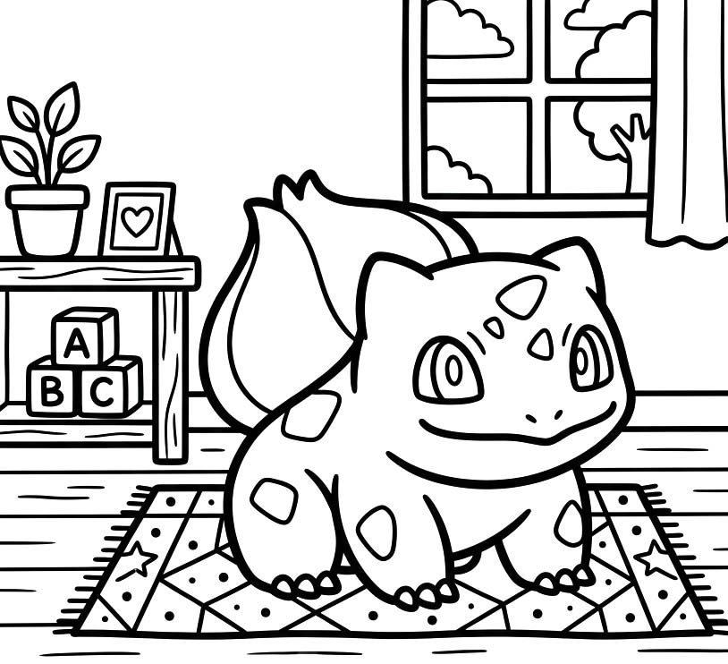 Nakreslete Bulbasaur zdarma snadný tisknutelné omalovánka