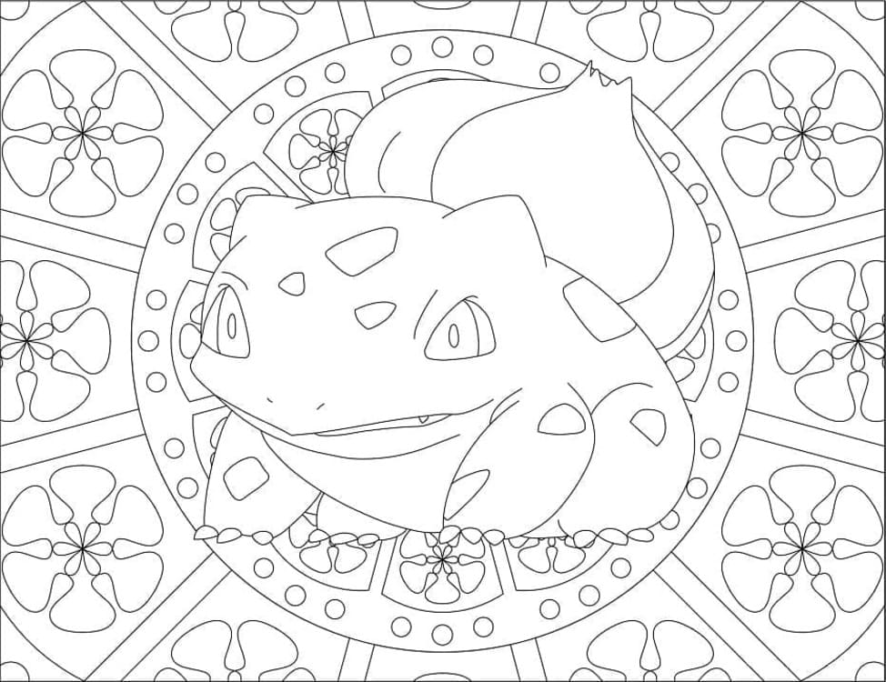 Nakreslete Bulbasaur zdarma základní tisknutelné omalovánka