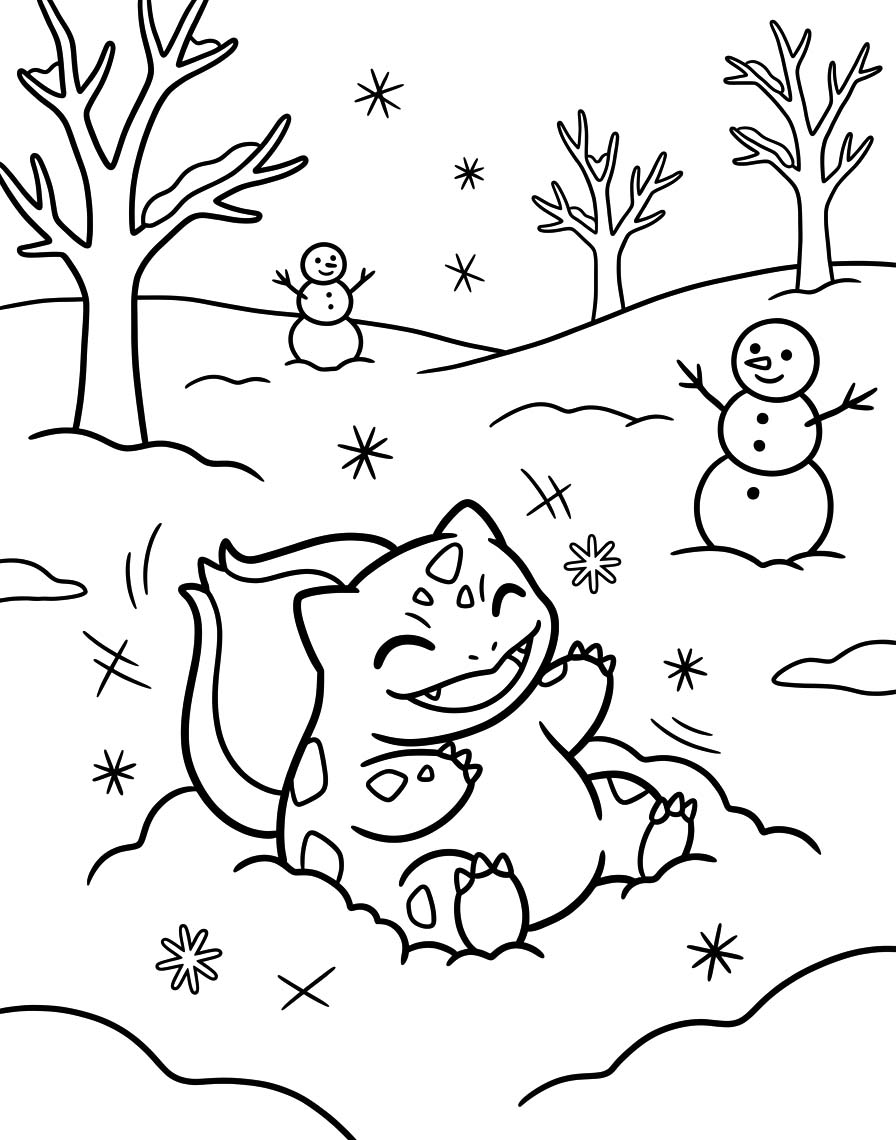 Nakreslete Bulbasaur zdarma základní omalovánka