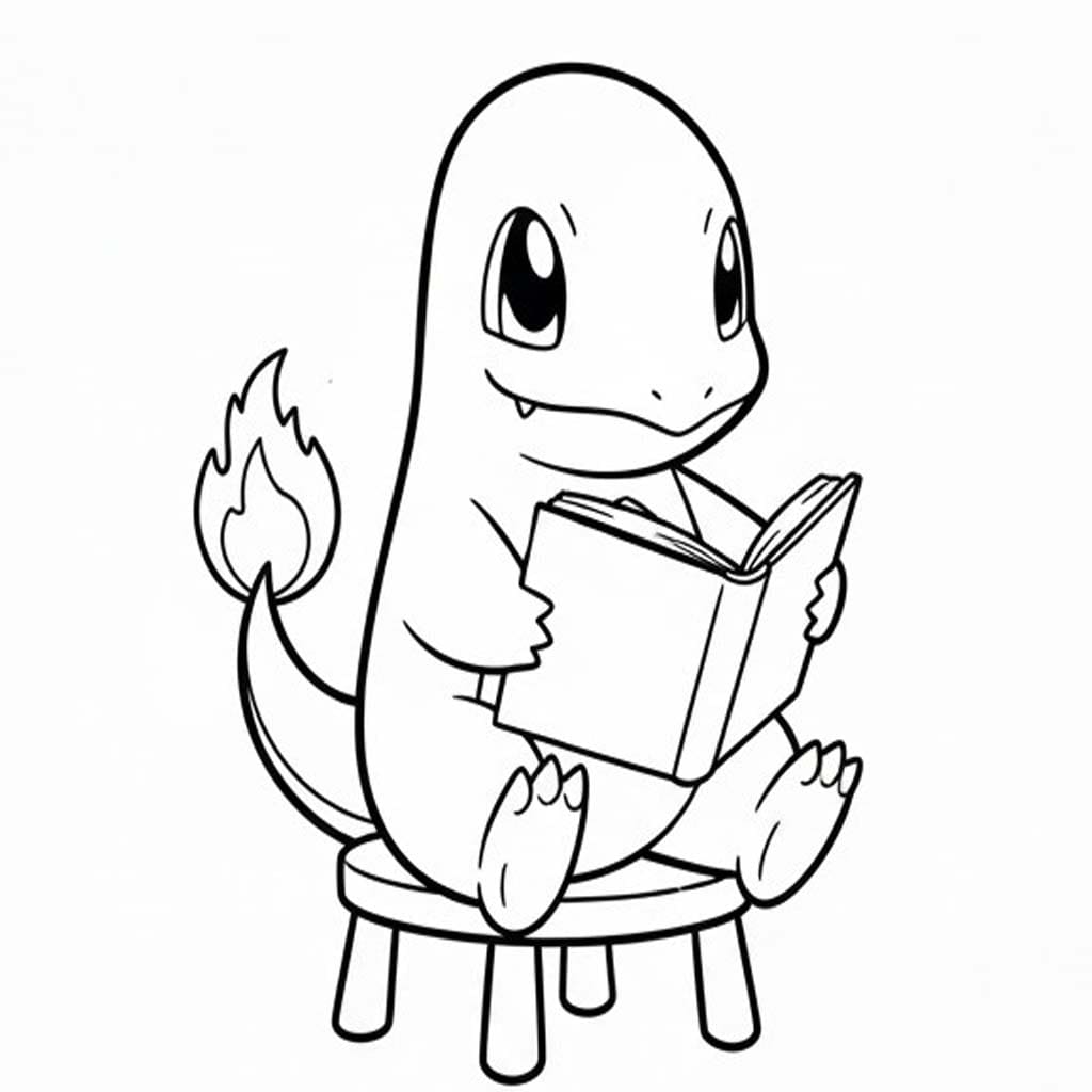 Nakreslete Charmander k vytisknutí zdarma omalovánka