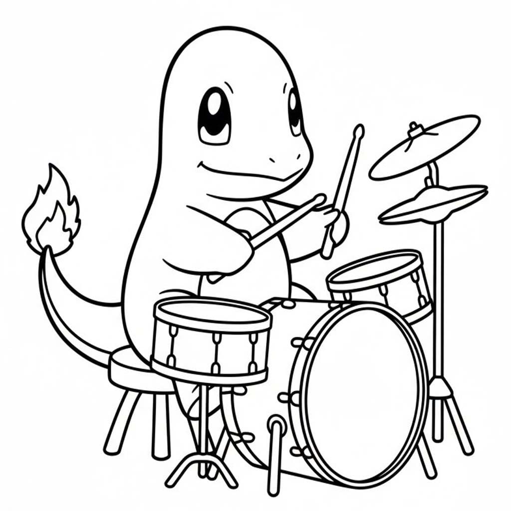 Nakreslete Charmander k vytisknutí omalovánka