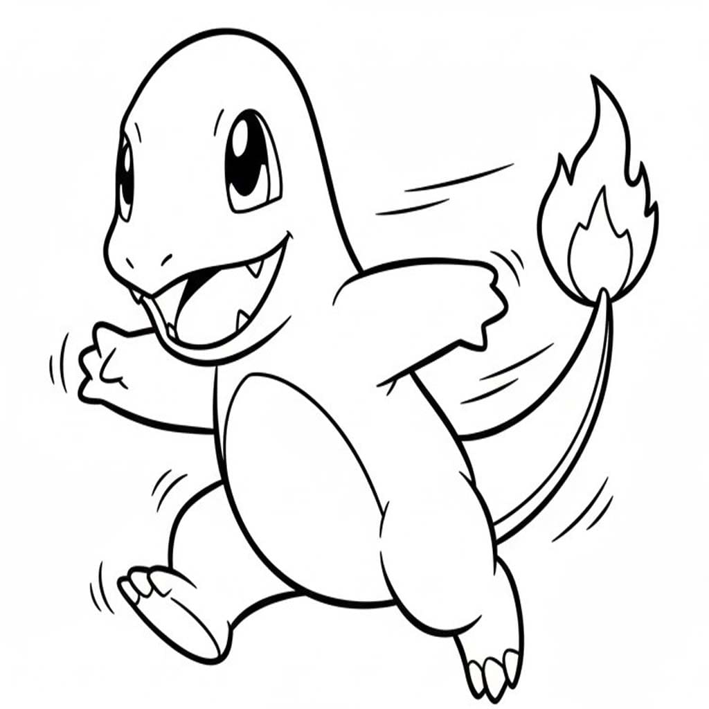 Nakreslete Charmander prostý tisknutelné omalovánka