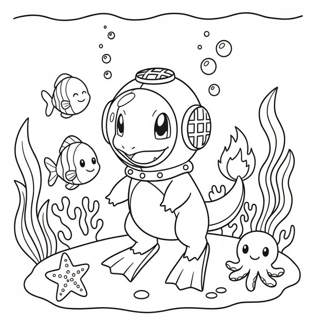 Nakreslete Charmander snadný omalovánka