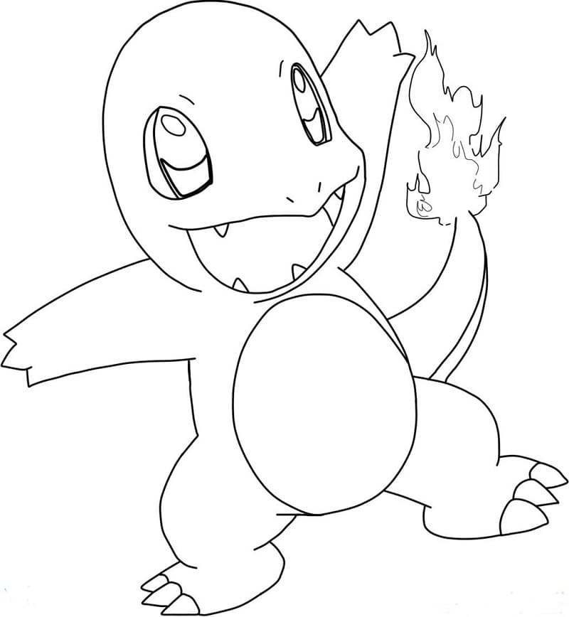 Nakreslete Charmander zdarma snadný omalovánka