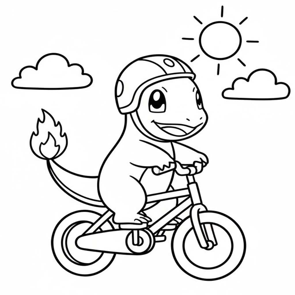 Nakreslete Charmander zdarma základní tisknutelné omalovánka