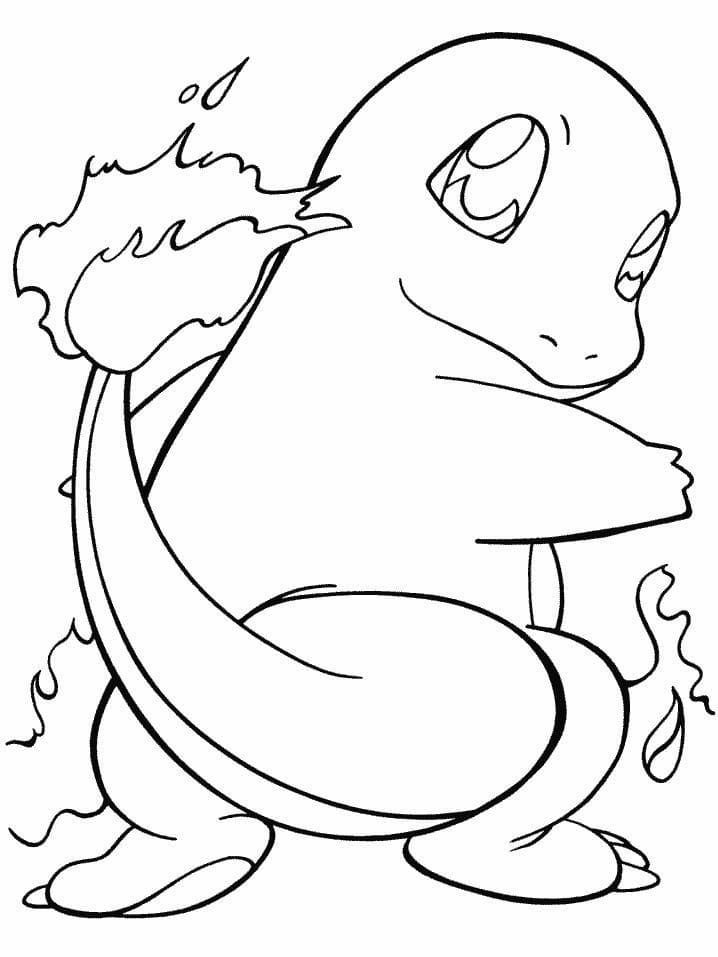 Nakreslete Charmander zdarma omalovánka