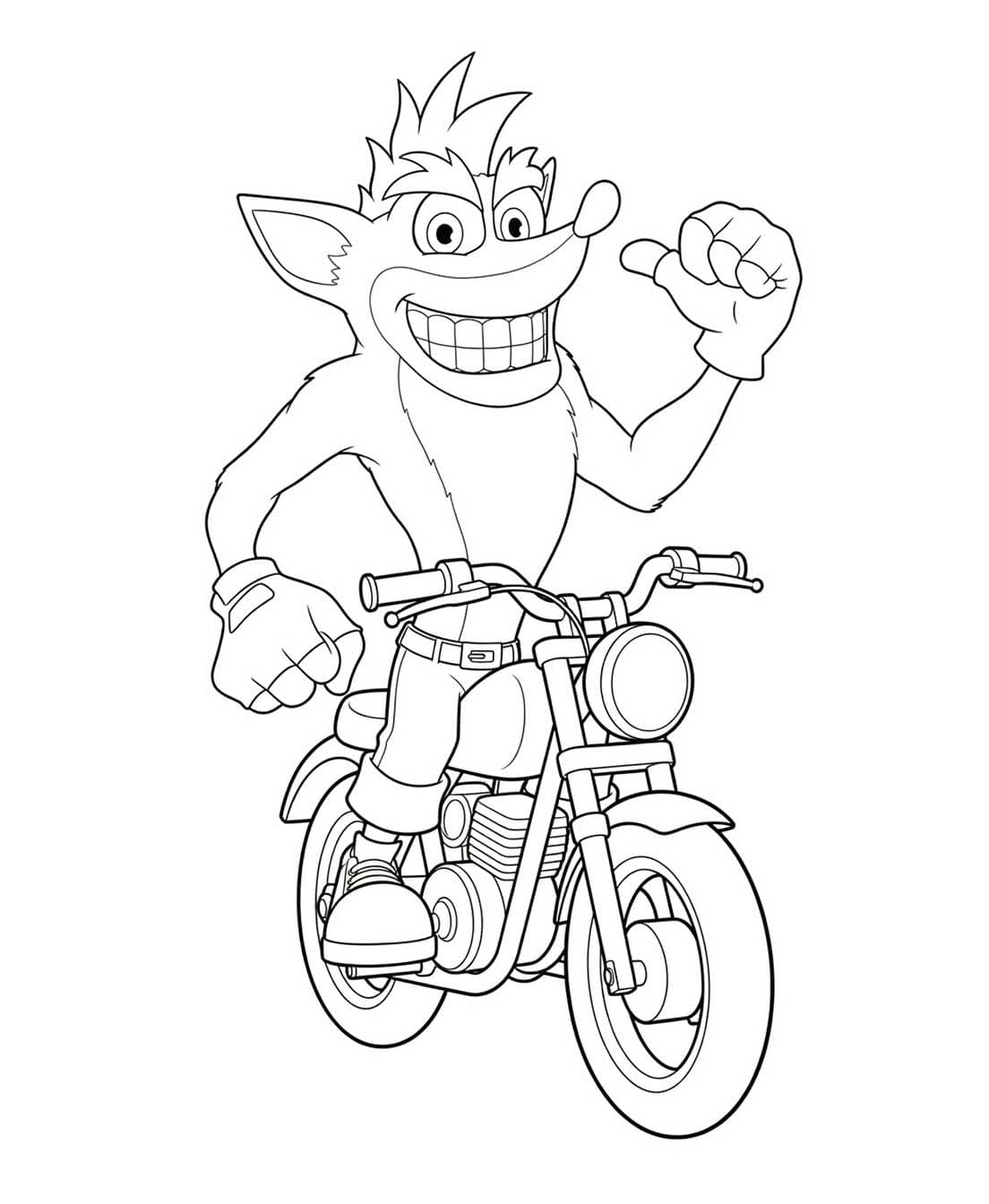 Nakreslete Crash Bandicoot k vytisknutí omalovánka