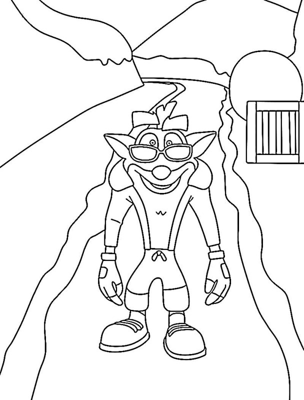 Nakreslete Crash Bandicoot prostý tisknutelné omalovánka