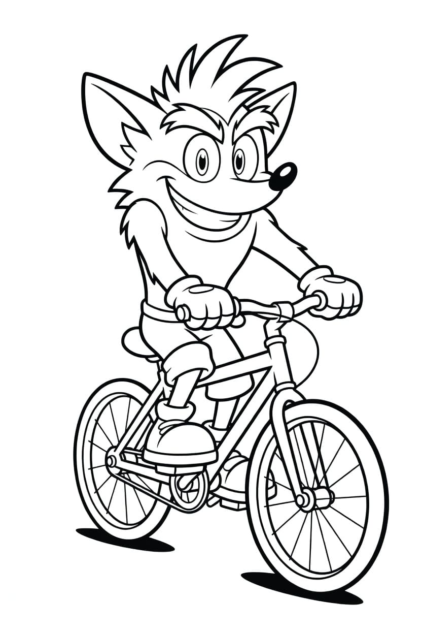 Nakreslete Crash Bandicoot snadný omalovánka