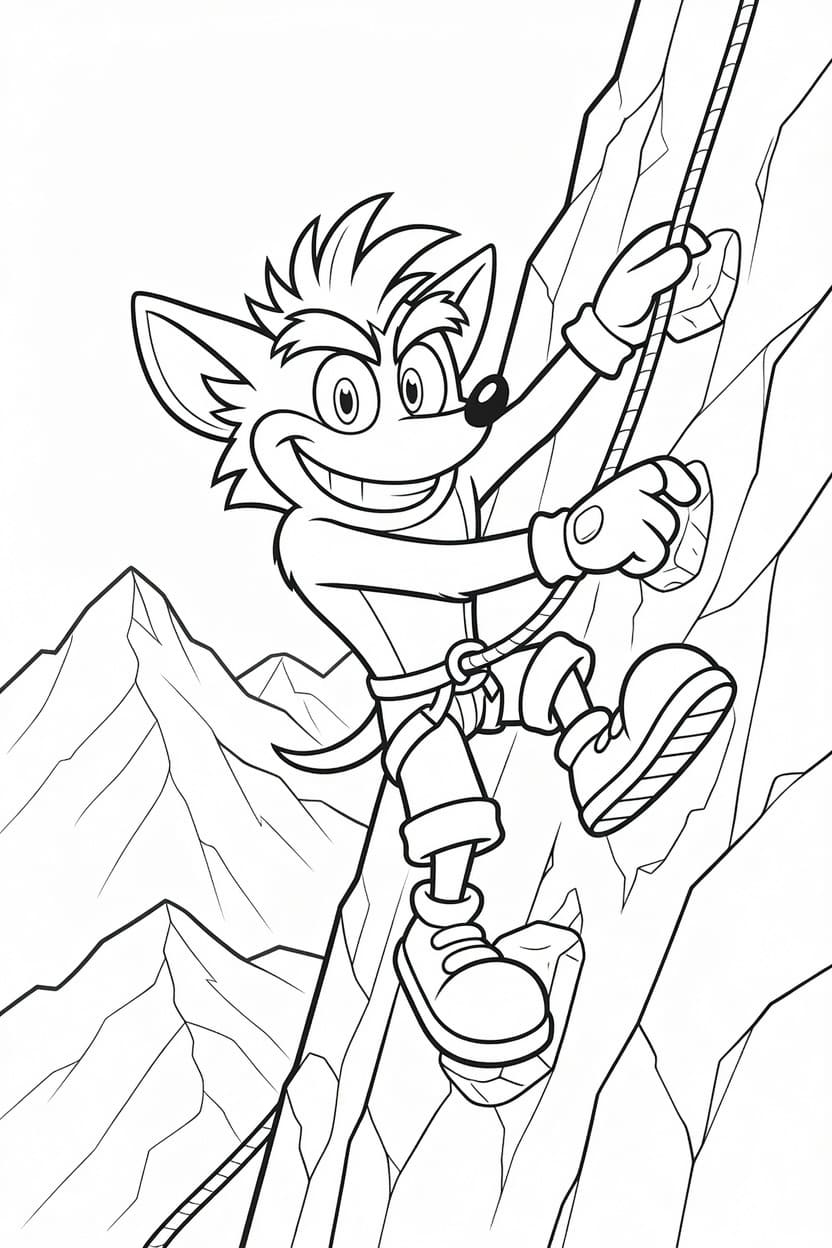 Nakreslete Crash Bandicoot zdarma pro děti omalovánka