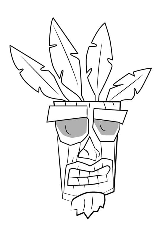 Nakreslete Crash Bandicoot zdarma prostý omalovánka