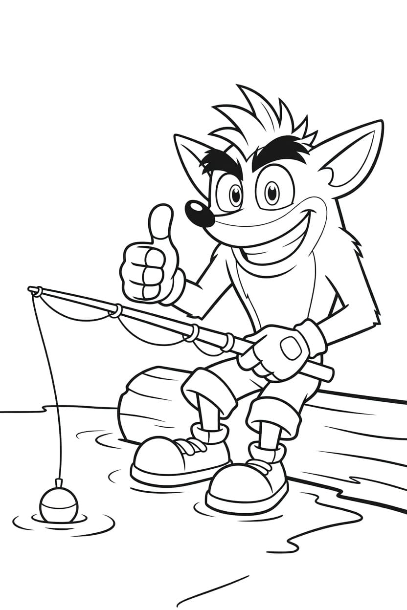 Nakreslete Crash Bandicoot zdarma základní tisknutelné omalovánka