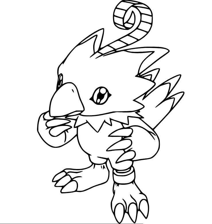 Nakreslete Digimon k vytisknutí zdarma omalovánka