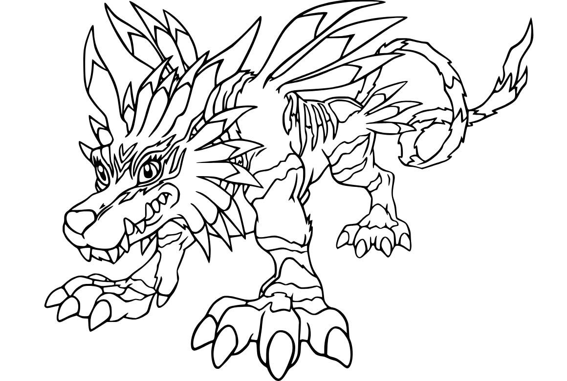 Nakreslete Digimon k vytisknutí omalovánka