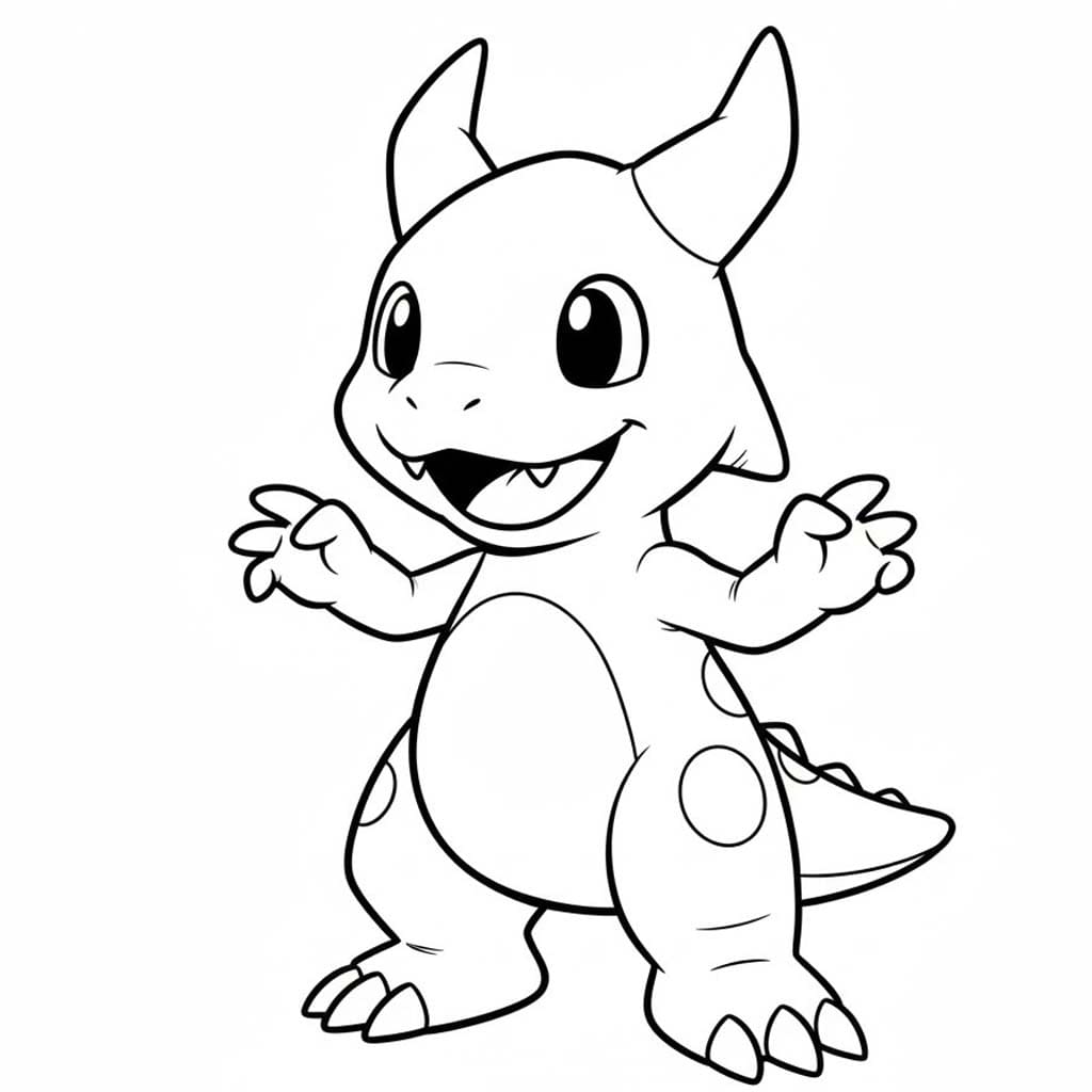 Nakreslete Digimon pro děti omalovánka