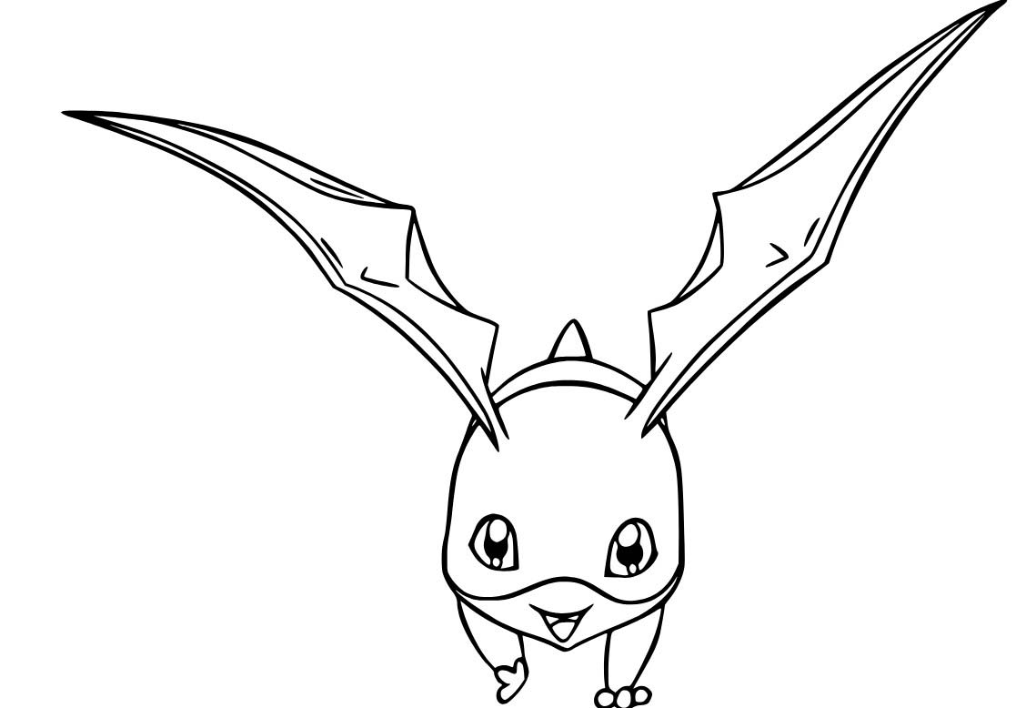 Nakreslete Digimon prostý tisknutelné omalovánka