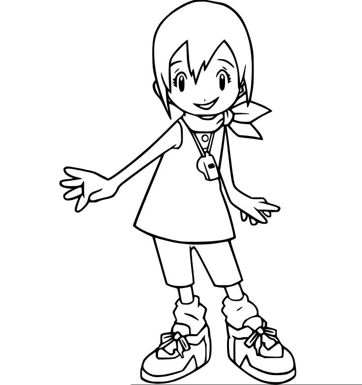 Nakreslete Digimon snadný tisknutelné omalovánka