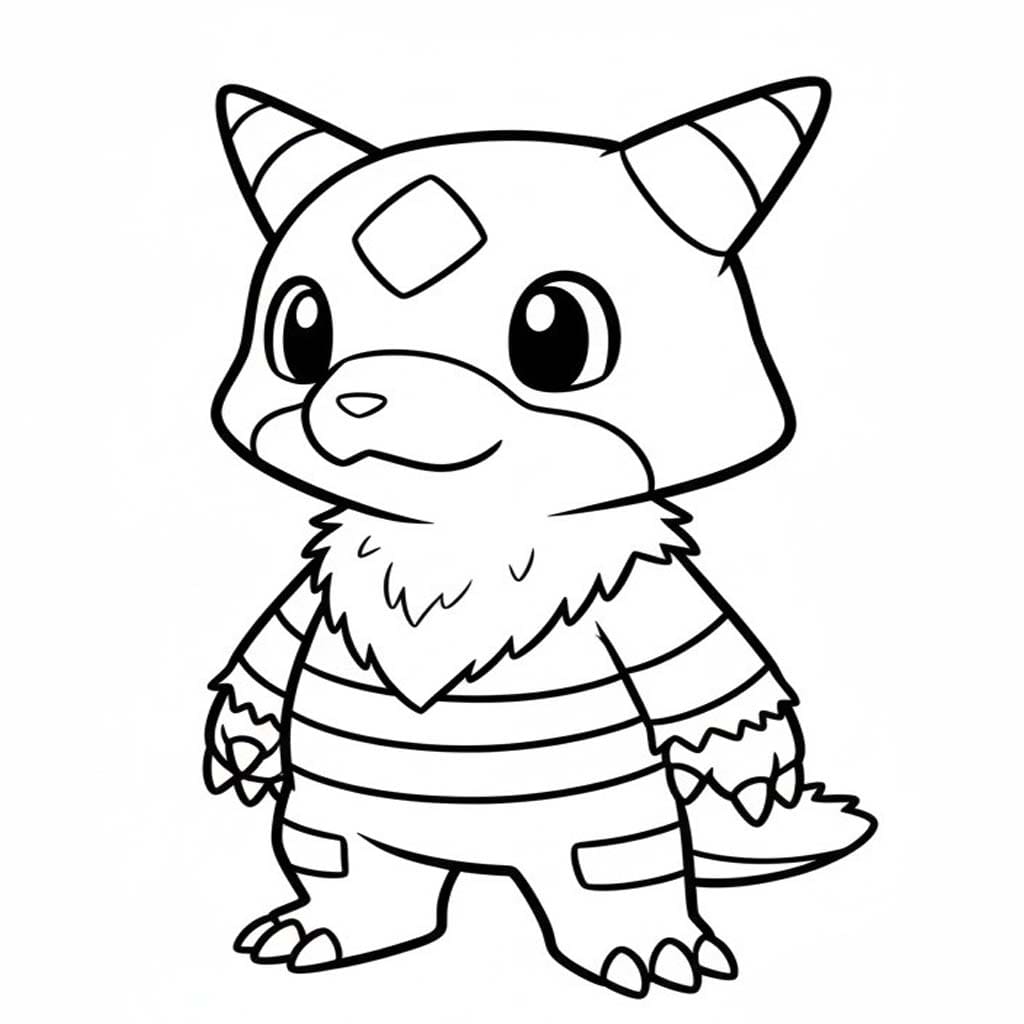 Nakreslete Digimon zdarma prostý tisknutelné omalovánka