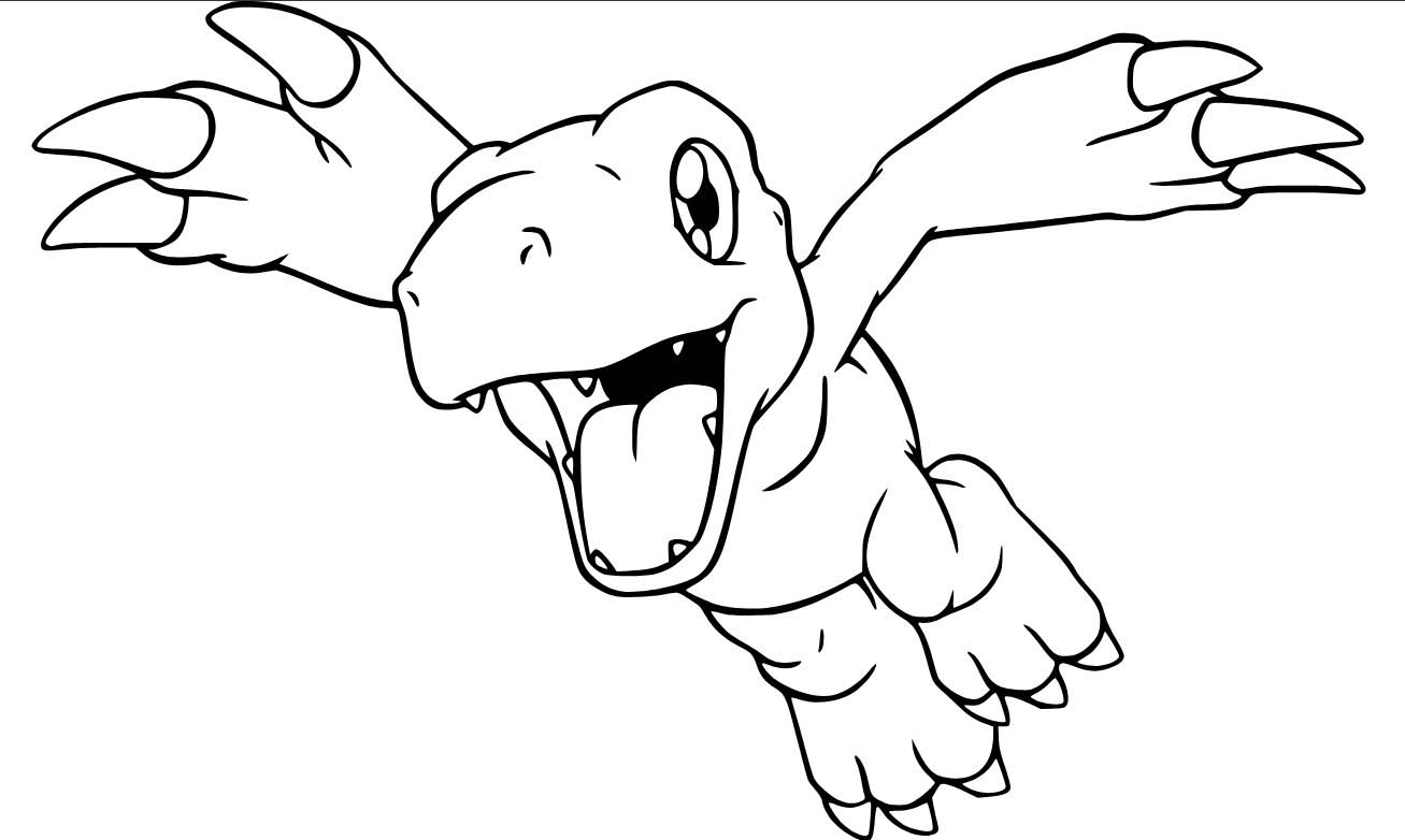 Nakreslete Digimon zdarma snadný omalovánka