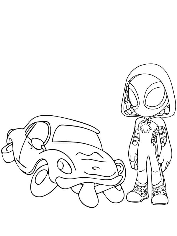 Nakreslete Ghost Spider prostý omalovánka