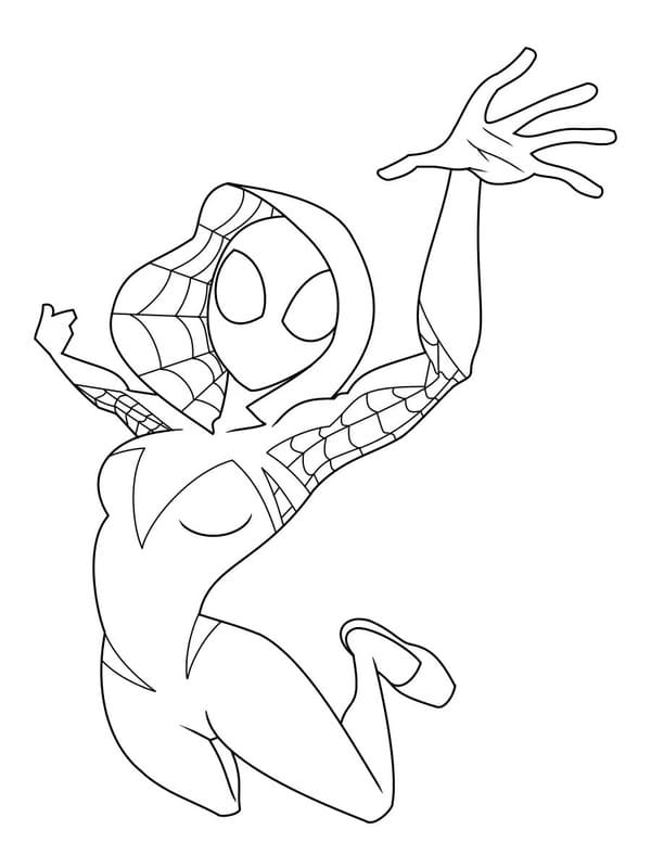 Nakreslete Ghost Spider snadný tisknutelné omalovánka