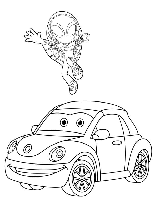 Nakreslete Ghost Spider základní omalovánka