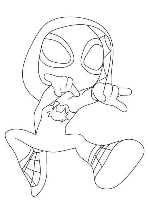 Nakreslete Ghost Spider zdarma pro děti omalovánka