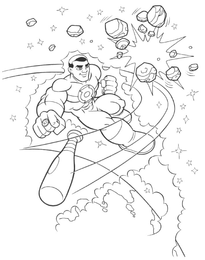 Nakreslete Green Lantern prostý tisknutelné omalovánka
