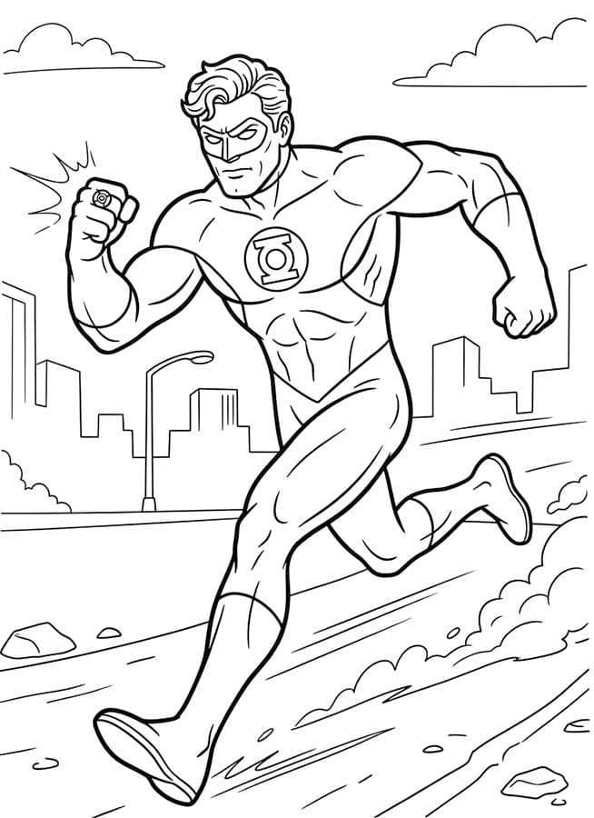 Nakreslete Green Lantern prostý omalovánka