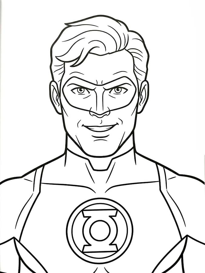 Nakreslete Green Lantern snadný omalovánka