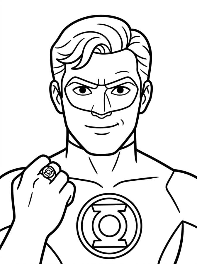 Nakreslete Green Lantern základní omalovánka