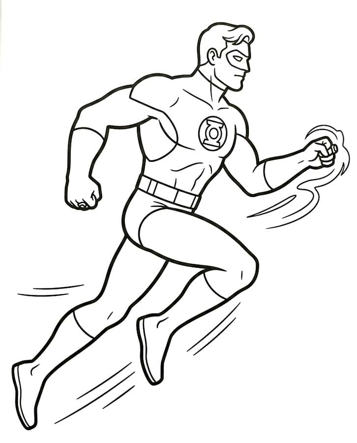 Nakreslete Green Lantern zdarma pro děti omalovánka