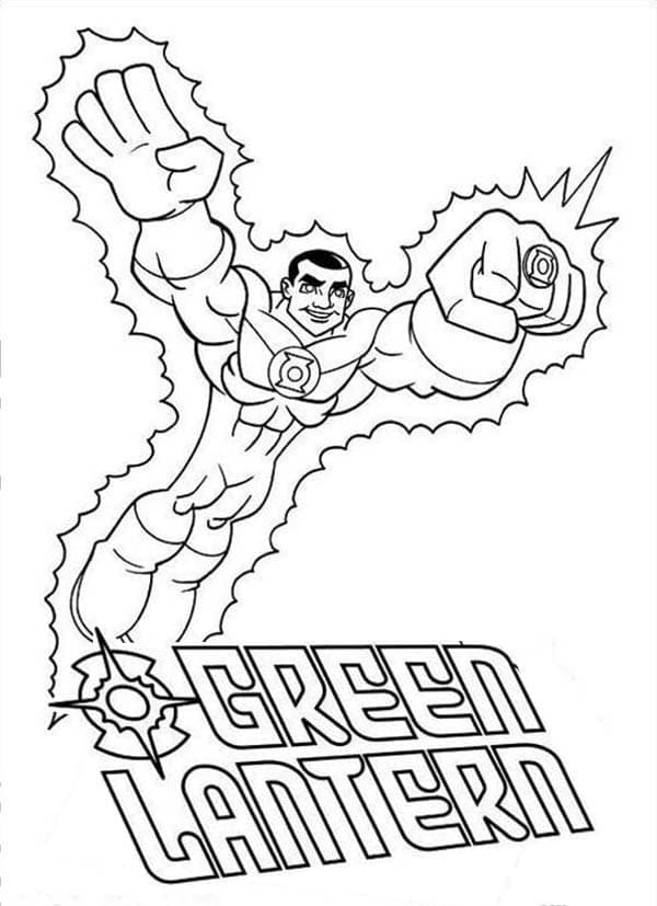 Nakreslete Green Lantern zdarma prostý omalovánka