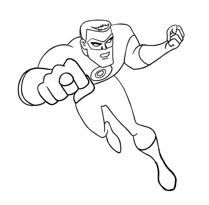 Nakreslete Green Lantern zdarma snadný omalovánka