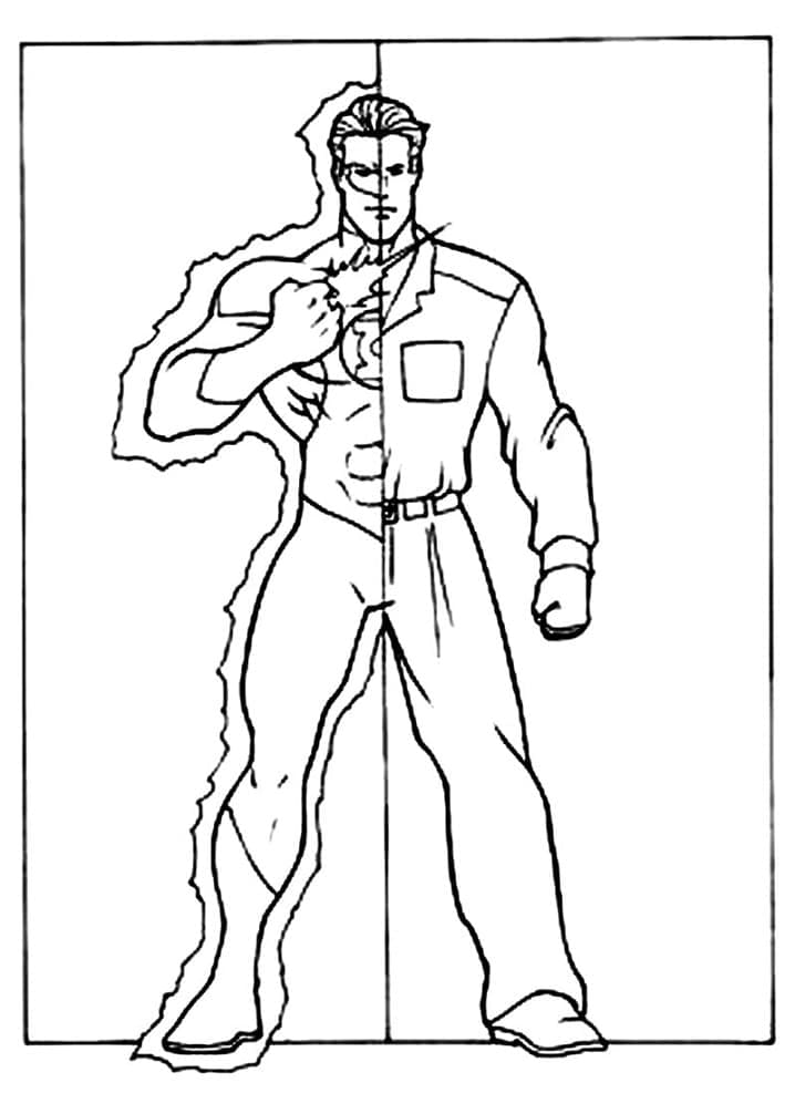 Nakreslete Green Lantern zdarma základní tisknutelné omalovánka