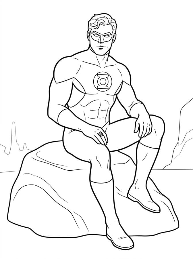 Nakreslete Green Lantern omalovánka