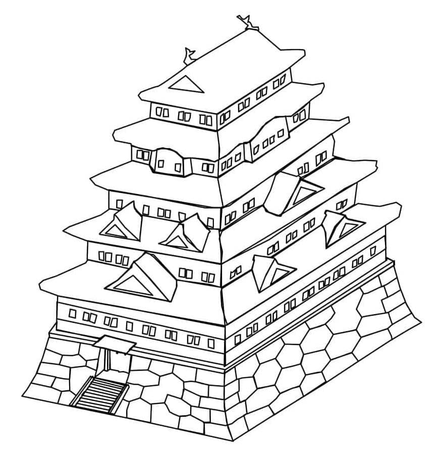 Nakreslete Japonsko snadný tisknutelné omalovánka