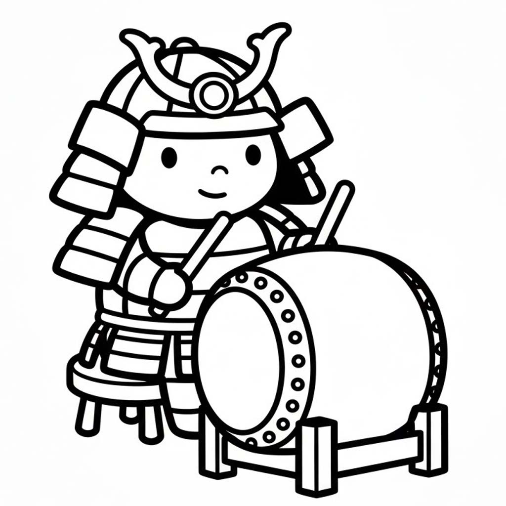Nakreslete Japonsko snadný omalovánka